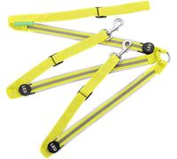 Pettorale a LED per Cavallo Regolabile Luminoso Collare per Cavallo Notturna Equipaggiamento di Sicurezza Equestre (Giallo-Batteria)