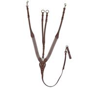 Pettorale ad Y con cinturini elastici lunghi in cuoio e martingala regolabile Da