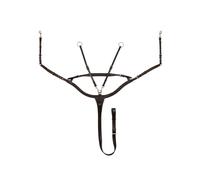 Pettorale anatomico imbottito in cuoio con ponte e forchetta removibile Supreme