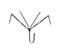 Pettorale con forchetta in cuoio modello Snaffle Rose Gold con filetti oro rosa