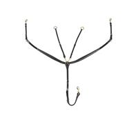 Pettorale con forchetta in pelle conciata e fibbie in acciaio Equestro