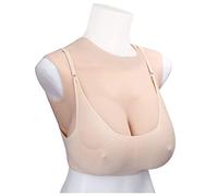 Pettorale da Travestito Forme del Seno Finte in Silicone Miglioratore di Tette per Protesi per Mastectomia Transgender Cosplay,Bianca,E`Cup