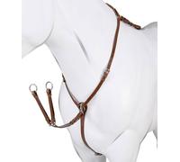 Pettorale e martingala in pelle a 5 vie ACavallo regolabile con forma anatomica