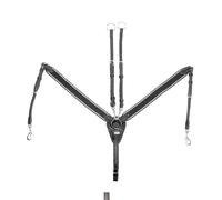 UKE Pettorale Elastico e martingala in Cuoio doppiato Cob1, Nero