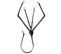 Pettorale in cuoio con decorazioni cristalli modello Dana con martingala staccab