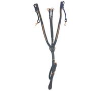 Pettorale in cuoio per cavalli decorato con clincher color oro rosa Sartore