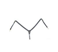 Pettorale inglese da trekking a Y in cuoio regolabile con fibbie in inox Supreme