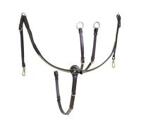 Pettorale inglese in cuoio con clincher e fibbiera cromati Winner Special Winne