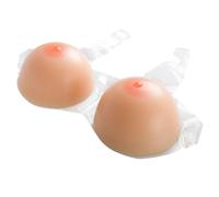 Pettorale rotondo in silicone per crossdresser - Seno finto monoblocco per transgender e cosplay - Protesi toracica completa realistica per CD e MTF - Tonalità della pelle naturale (XL)