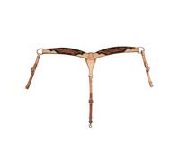 Pettorale western in cuoio bicolore con lavorazione floreale scura Pools