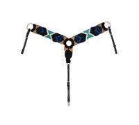 Pettorale western in cuoio con intreccio in corda modello Cross Pools