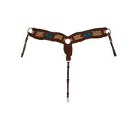 Pettorale western in cuoio con intreccio in corda modello Native Pools