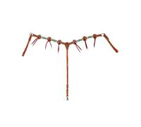 Pettorale western in cuoio con ricami borchie e fiocchi modello Blue Star Pools