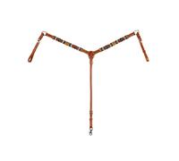 Pettorale western in cuoio con ricami navajo ombreggiato Pools