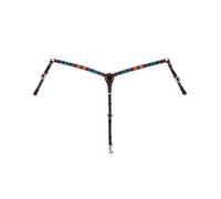 Pettorale western in cuoio oliato perline modello serape Pools