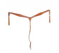 Pettorale western in cuoio sagomato con decorazione border stamp Brad Ren's Brad