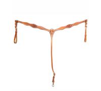 Pettorale western in cuoio sagomato con decorazione floreale Brad Ren's Brad Ren