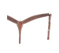 Pettorale western stretto in cuoio con lavorazione basket Pools