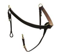 Pettorale western Triple S in cuoio oliato liscio con fibbie in ottone Triple S