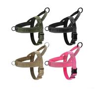 Pettorina antiscivolo per cani con manico largo per guida al sollevamento e fibbia a sgancio rapido a doppia chiusura (verde militare-XL)