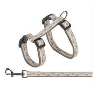 Pettorina con guinzaglio - TRIXIE - 2745 cm / 13 mm - 1,20 m - Grigio / Rosa