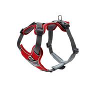 Hunter - Harness Divo - Imbracatura per cani Hals 34-50 cm, Bauch 56-73 cm - Breite 2,0 cm rosso/grigio