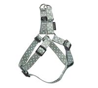 Pettorina in nylon verde decorazioni a pois bianchi modello Pretty per cani Croc