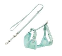 Pettorina morbida con guinzaglio per cuccioli Trixie Junior - 26-34 cm circ. torace, 200 cm, menta