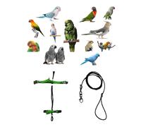 Pettorina pappagalli CONURO DEL SOLE elastica collo 3MM attacchi acciaio sganc