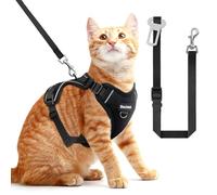 Pettorina per gatti, pettorina e guinzaglio per camminare, regolabile in quattro direzioni e imbracatura traspirante per gatti per anti fuga che può essere montata e posizionata, imbracatura con