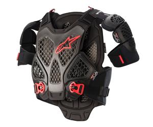 Pettorina protettiva cross Alpinestars A-6 CHEST PROTECTOR Nero Antracite Rosso XL-XXL