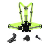 Pettorina regolabile riflettente per selfie Insta 360 X5 X4 X3 X2 X ACE Pro, cinghia pettorale per GoPro Hero e Fusion Max, DJI OSMO Action, Akaso e la maggior parte delle action cam