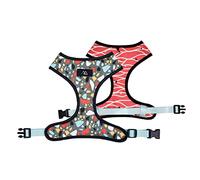 Pettorina Reversibile Cane Taglia Media - 24 x 22,5 cm - Modello Mosaico - Taglia M - Molto Resistente e Comoda - Sicura - Accessori per Cani - Consentida