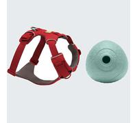 Pettorina Ruffwear + Gioco per cani Ruffwear Snack Huckama, Ø 8,9 cm gratis! - Front Range, red canyon - Tg. S: 56 - 69 cm circ. torace