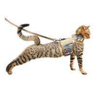Pettorina tattica per gatti e guinzaglio per passeggiate, a prova di fuga, tessuto a rete traspirante, giacca regolabile per gatti, motivo mimetico Jungle, XL