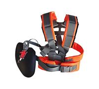 Pettorina universale per decespugliatore di , tracolla per decespugliatore, doppia tracolla per tosaerba, imbracatura a tracolla con cintura in nylon resistente regolabile per decespugliatore