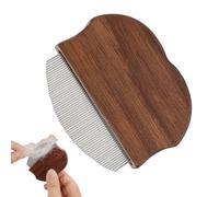 Petty Pettine - Manico Curvo Pettine Per Gatti In Legno | Strumento Di Toelettatura Per Rimozione Dei Sottopelo E ' | Pennello Districante Per Cucciolo Con Coniglio Con Coniglio Grande Media R