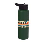 PETTY Retro 70s 80s Sunset Stripe Stainless Steel Insulated Water Bottle