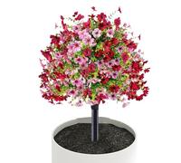 Petunia artificiale per esterni, circa 45 cm, fiori artificiali realistici per esterni, per terrazza, cortile, giardino, prato, ingresso, vaso da fiori per interni e casa