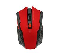 PETUNIA WH109 Mouse Ottico Wireless Portatile da 2,4 GHz con Ricevitore USB Progettato per Il Gioco da Ufficio in casa USA Plug And Play Rosso