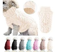 Petyoung Caldo Maglioncino per Cani, Lavorato a Maglia, Adatto per i Mesi Invernali, Veste Cani di Taglia Piccola (XL)