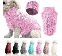 Petyoung Caldo maglioncino per cani, lavorato a maglia, adatto per i mesi invernali, veste cani di taglia piccola