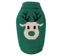 Petyoung Dog Cartoon Reindeer Sweaters, Pet Winter Warm Knitwear Clothes Christmas Coat for Small Medium Dog Cat
