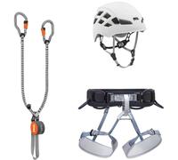 PETZL Kit Via Ferrata Vertigo - Unisex - Grigio / Bianco / Arancione - Taglia 1- modello 2025