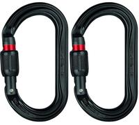 Petzl M33A SLN OK, moschettone leggero ovale, chiusura a vite, nero