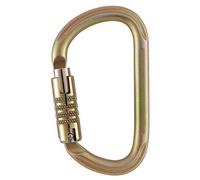 Petzl, M73 TL Vulcan, moschettone in acciaio ad alta resistenza, sistema di bloccaggio Triact-Lock, colore oro