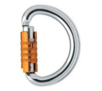 Petzl OMNI Moschettone semicircolare multidirezionale, blocco triact, grigio