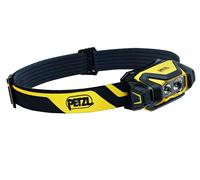 Petzl PIXA - Lampada frontale professionale a LED, 450 lumen, IP68, impermeabile, nero/giallo, funzionamento a batteria