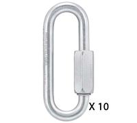 Petzl - Set di 10 maglie rapide - Pack 10 Go 8Mm - Grigio