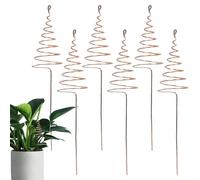 Peufcmi Antenna da giardinaggio in rame per elettrocoltura, set di 6 antenne da giardinaggio in rame, supporto stabile per coltivare ortaggi, piantare, canne, reti per cortile, paesaggio esterno